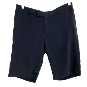 FILIPPA K WOMEN'S BLACK HIGH RISE FORMAL BERMUDAS - L